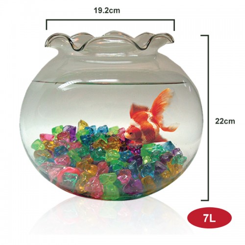 CSL AQUARIUM GLASS BOWL M 6.3 LITERS 1pc/box, Loose packing A158