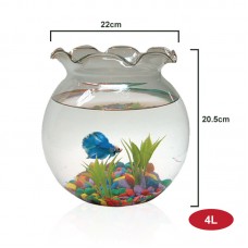 AQUARIUM GLASS BOWL - S 4.2 LITERS 1pc/box, 12pcs/outer