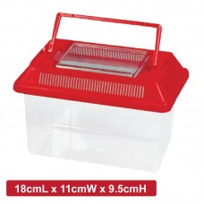 AQUARIUM 180mm-1.3 liters Plastic Fish Tank w/handle 18cmLx11cmWx9.5cmH 24pcs/outer