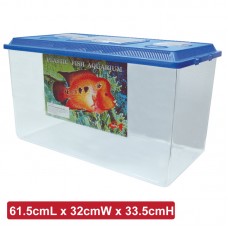 AQUARIUM 600mm PLASTIC TANK 58 liters 61.5cmLx32cmWx33.5cmH 4pcs/outer