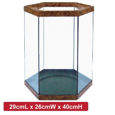 HEXAGON TANK W/COATING - 29cmL x 26cmW x 40cmH 1set/outer