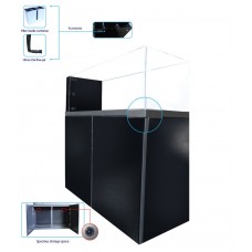 CRYSTAL CLEAR SIDE FILTER STREAM TANK w/ALU CABINET 90x45x40/80cm 10mmT 