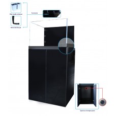 CRYSTAL CLEAR BACK FILTER STREAM TANK w/ALU CABINET 60x50x40/80cm 10mmT