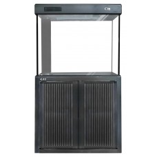 CAMRY CRYSTAL GLASS TANK w/CABINET A8 150cmLx50cmWx86cmH/70cmH - BLACK 