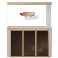 CURVED AROWANA AQUARIUM MJ5 R1510B-3 152.6cmLx51.1cmWx70.0cmH/85.0cmH -KHAKI 1set