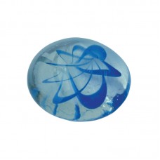GLASS MARBLE - 2cm FLOWER BLUE 25kgs/bag
