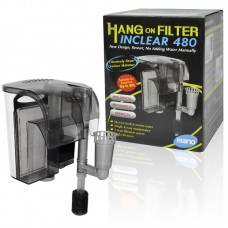 HANG ON FILTER INCLEAR 480 6W, 480LPH 12cmLx12cmWx21cmH For aquarium up to 80L 24pcs/outer 