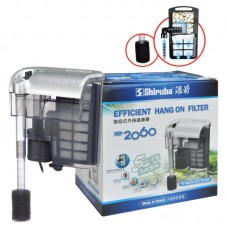 SHIRUBA XB-2060 HANG ON FILTER 4.5w max. flow:400L/H, 165mmx115mmx173mm,for 20-60L tank 12pcs/outer