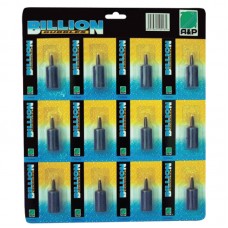 BILLION BUBBLES CYLINDER SHAPE AIR STONE- 2.5cmH x 1.5cmDIA, 1"H, 12cards/box, 144card/outer 