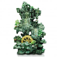 WATER FEATURE-ROCK MOUNTAIN W/WHEEL 86cmLx43cmWx12cmH with water pump