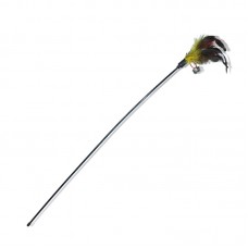 CAT TEASER - CAT ROD WITH FEATHER & BELL 64cmL