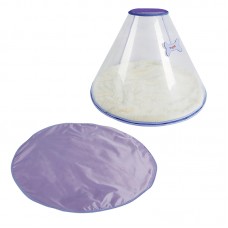 DOGLEMI TRANSPARENT CONE HOUSE w/REMOVABLE CUSHION -WHITE, PURPLE 1pc/pkt 