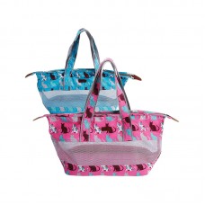 DOGLEMI CAT CANVAS CARRIER BAG 64x18x48cm - BLUE, ROSE 1pc/pkt 