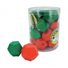 12 SIDE DICE FOR CAT - GREEN, RED 18pcs/canister  