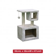 PEPETS CAT TREE ELISE 35cmLx30cmWx67cmH 7cm SISAL POST - CREAM 1pc/outer 