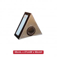 PEPETS CAT TREE TRIANGLE SCRATCHER 55cmLx27cmWx50cmH - BROWN 1pc/outer