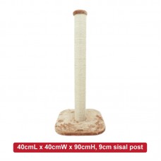 PEPETS CAT TREE SPIRIT 40cmLx40cmWx90cmH 9cm SISAL POST - BEIGE 4pcs/outer