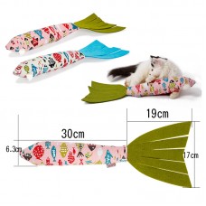 DOGLEMI CAT CUSHION TOY FISH W/NOISE PAPER 1pc/card