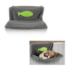 DOGLEMI WARM FLEECE KITTY HANGING HAMMOCK BED 48x40x25cm - GREY 1pc/box 