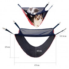 DOGLEMI 2 LEVEL HAMMOCK CAGE HANGING BEDDING - RED 1pc/pkt  