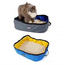 DOGLEMI PORTABLE OUTDOOR LITTER BOX 46x35x14cm - BLUE 1pc/pkt