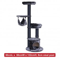 PEPETS CAT TREE-COMTESSE 50cmLx50cmWx132cmH 9cm SISAL POST 1pc/outer  