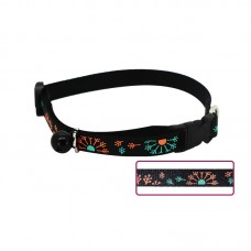 CAT COLLAR w/BELL - 10mm x 9"-14"L - BLACK Loose packing 