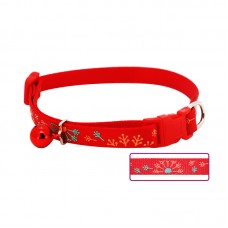 CAT COLLAR w/BELL - 10mm x 9"-14"L - RED Loose packing 