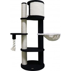 PEPETS CAT TREE 50x50x131cm 11cm POST BLACK CARPET FABRIC 1pc/outer 