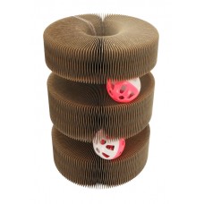 PEPETS INTERACTIVE CAT SCRATCHING BOARD TOY w/BALLS 14x19cm 40pcs/outer