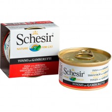SCHESIR TUNA w/ SHRIMPS 85g (01064013) 14tins/tray, 4trays/outer