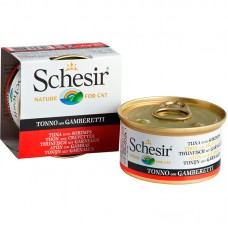 SCHESIR TUNA w/ SHRIMPS 85g (01064013) 14tins/tray, 4trays/outer 