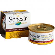 SCHESIR CHICKEN FILLETS w/RICE NATURAL STYLE 85g (01064083) 14tins/tray, 4trays/outer