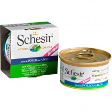 SCHESIR KITTEN CHICKEN FILLETS W/ALOE 85g (01064101) 14tins/tray, 4trays/outer 