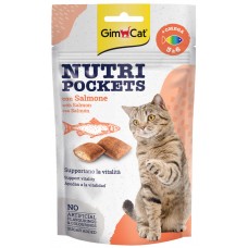 GIMCAT NUTRI POCKETS WITH SALMON & OMEGA 3 & 6 60g 12pcs/outer 