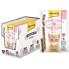 GIMCAT KITTEN STICKS w/TURKEY & CALCIUM 3 X 3g 24pcs/box