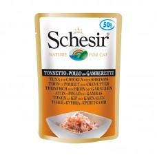 SCHESIR TUNA CHICKEN w/SHRIMPS 50g (3204) 30pcs/tray 