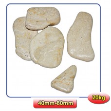 NATURAL BEIGE MARBLE STONE (FLAT)  40-80mm 20kgs