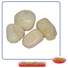 NATURAL BEIGE MARBLE STONE (ROUND) 20kgs 20-30mm 20kgs/bag