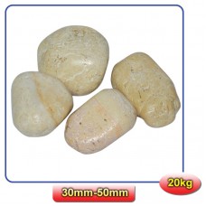 NATURAL BEIGE MARBLE STONE (ROUND) 20kgs 30-50mm