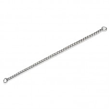 LONG TWIST LINK CHOKE CHAIN,w/2 WELDED RINGS CHROME PLATED -2.0mm x 16" 480pcs/outer