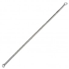LONG TWIST LINK CHOKE CHAIN,w/2 WELDED RINGS CHROME PLATED -4.0mm x 30" 96pcs/outer