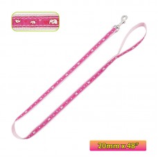 DOG LEAD 20mmx48" - PINK  ELEPHANT Loose packing 