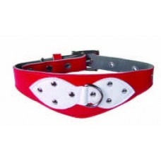 DOG LEATHER COLLAR 19mm (RED)