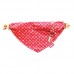DOG TRIANGLE SCARF (GOLD DOG) 20mmx28cm-43cm RED- FOR MEDIUM DOG 240pcs/outer 