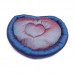 HEART SHAPE PET BED - BLUE. SIZE : S/49cmDIA 20pcs/outer 
