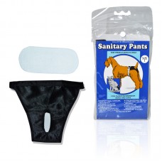 SANITARY PANTIES FOR DOG W/DISPOSABLE PADS - size:1 24-31cmL