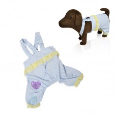 DOG CLOTHES-JUMPSUITS BLUE SIZE: 8 Length:21cm,Bust:27-31cm,Collar:22-24cm 1pc/pack, loose packing 