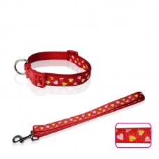 COLLAR & LEAD SET 20mm ASSORTED PATTERN 6pcs/pkt 