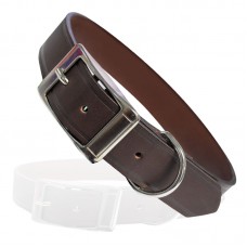FERPLAST VIP BROWN COLLAR IN BULL LEATHER C25/45 25mmx37-45cm LENGTH 80pcs/outer